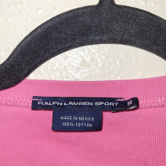 Ralph Lauren Sport Pink Cotton Crewneck Tee Size Medium - Picture 2 of 4